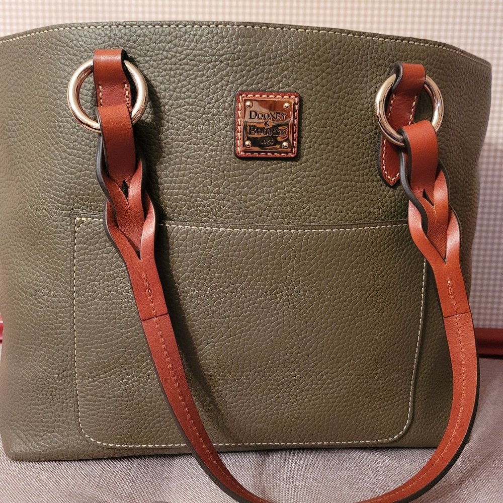 Dooney and Bourke Olive Pebble Grain Tammy Tote